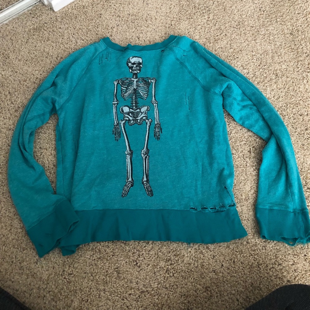 Wildfox distressed skeleton jumper!
